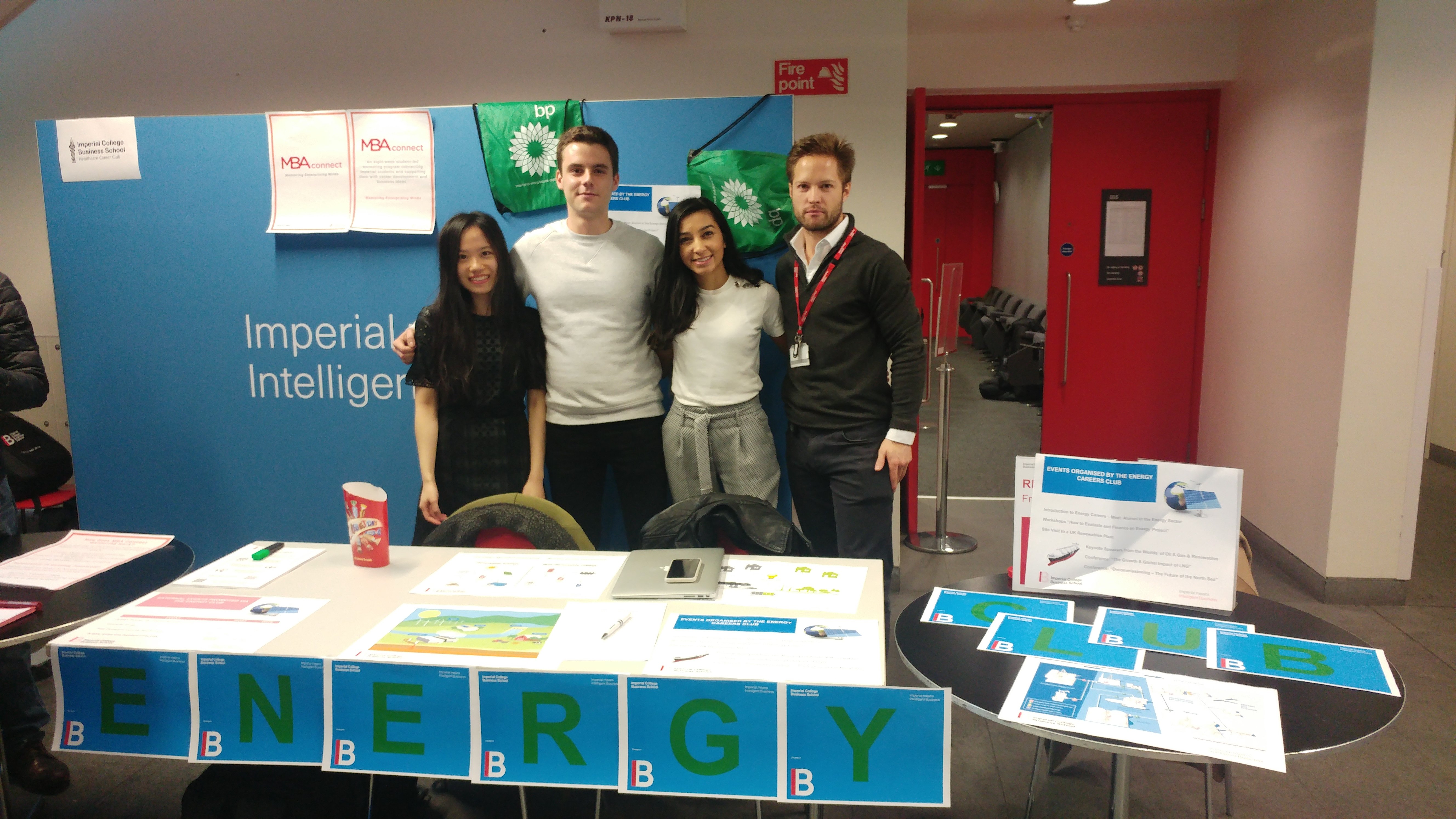 Promoting the Energy Club at Imperial College Business School’s Career Fair 